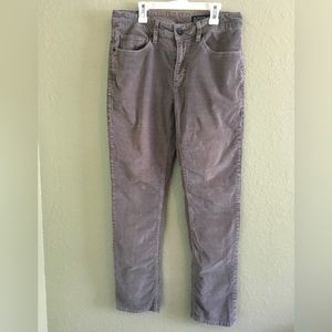 Mens Grey Corduroy Straight Pants ONeill Size 30
